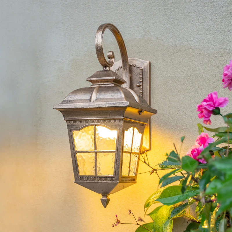 Wall Light European Style Outdoor Wall Lamp Waterproof Aisle Garden Balcony Lamp Villa American Retro Outdoor Gate Courtyard Corridor