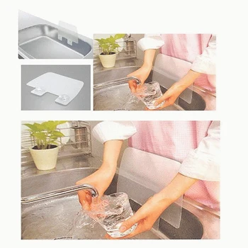 

Kitchen Organizer Shelf Prateleira Wall Shelf Sucker Splash Water Baffle Pool Board Rack Sink Shelf Bathroom Accessories