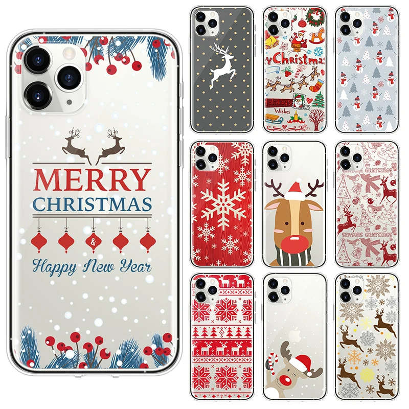 

Merry Christmas TPU Soft Coque for iPhone 5 5S 5C 7 8 Plus 6 6S S X 4 4S SE 7Plus Cover for iPhone 11 Pro XS Max XR Case Fundas