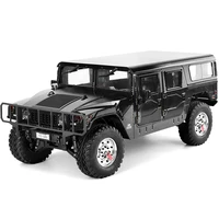 1/10 US American Hummer H1 Alloy Car Civilian Military 4WD 16CH RC Truck Upgrade With Sound and Light KEYIGE HG-P415 1