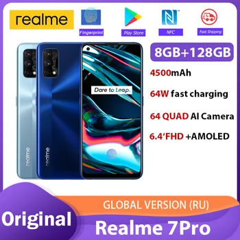 

realme 7 Pro Global Version 6.4'' 8GB 12GB 64MP Quad Camera 4500mAh Snapdragon 720G 65W SuperDart Charge Super AMOLED Fullscreen
