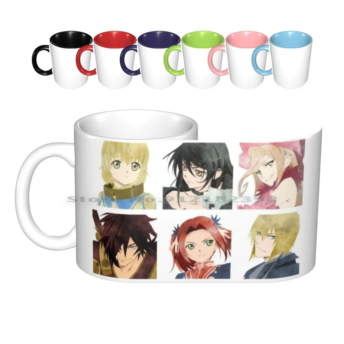 Fiabe Di Berseria-Tazze In Ceramica Colata Tazze Da Caffè Tazza Da Tè Al Latte Velluto Velluto Crowe Eleanor Eleanor Hume Eizu Laphicet Magilou