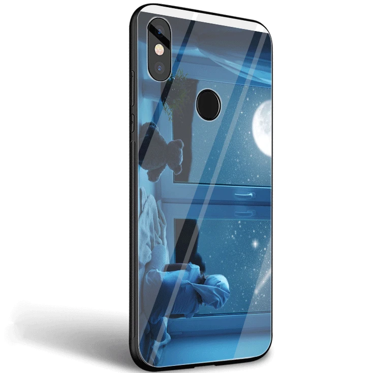 Чехол для мобильного телефона из стекла ТПУ для Xiaomi Mi Note7 5 6 Pro Poco F1 A1 A2 4X5X6X9, чехол для девочек и мальчиков - Цвет: G12