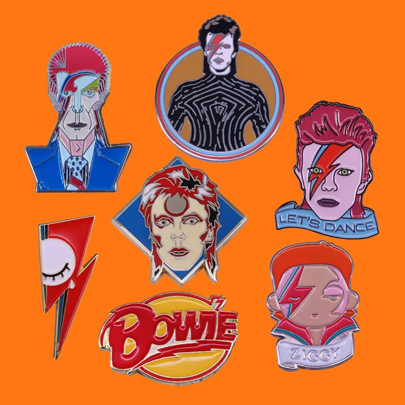 Эмалированные булавки David Bowie певец-Songwriter и актер металлическая искусственная