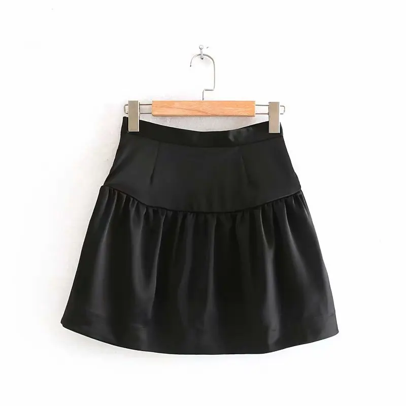 

2019 Europe And America Autumn New Style Cute Sweet Women's Satin Textured Mini Skirt Short Skirt Women's 4661/263