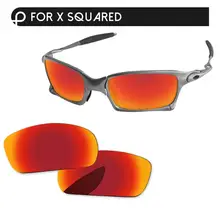 Papaviva огонь красное зеркало поляризованные Сменные линзы для X квадратные солнечные очки Рамка UVA и UVB Защита