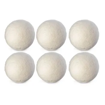 

6PCS/SET Natural Reusable Laundry Clean Ball Practical Home Wool Dryer Balls Laundry Softener Alternative Accessories