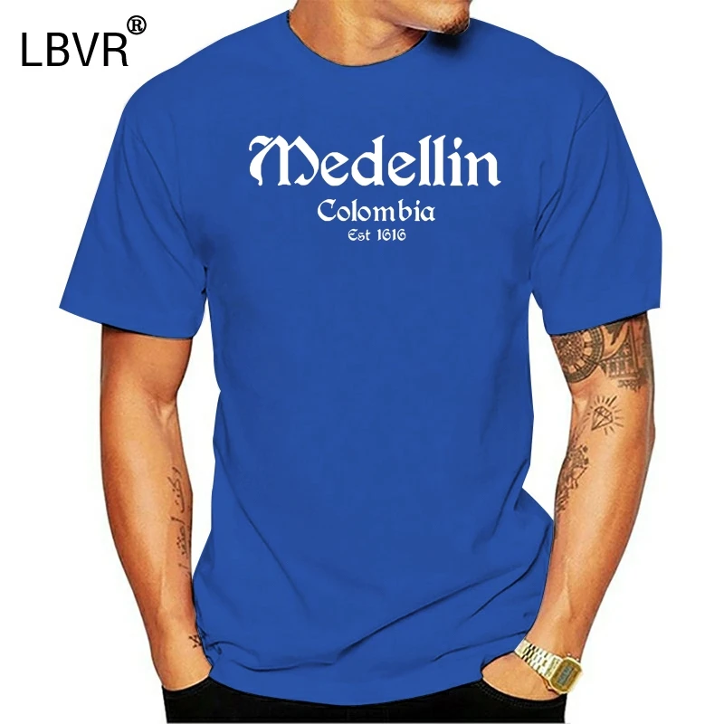 Medellin Colombia Футболка-бло Эскобар Cartel Мужская брендовая знаменитая одежда из хлопка