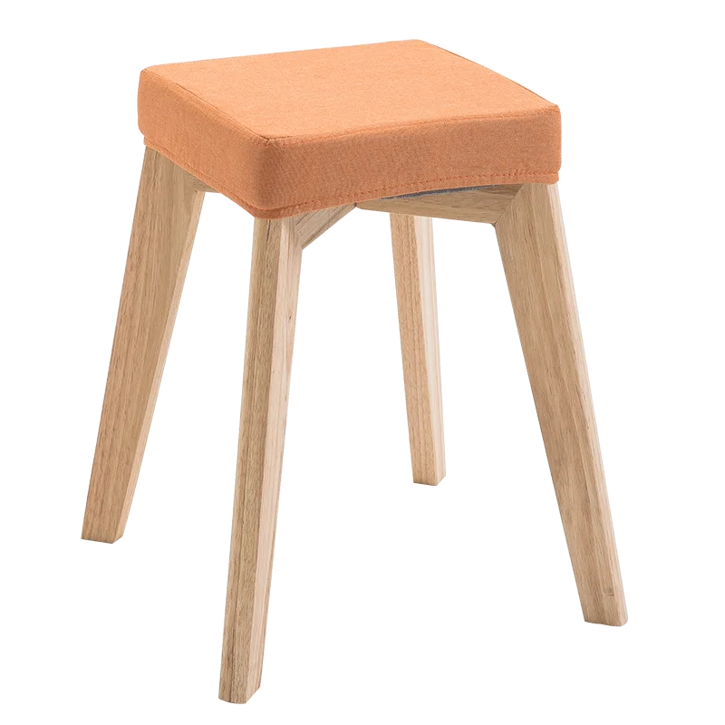 

Solid Wood Creative Small Square Stool Dining Stool Fabric Dressing Stool Fashion Makeup Stool Bench Home Stool