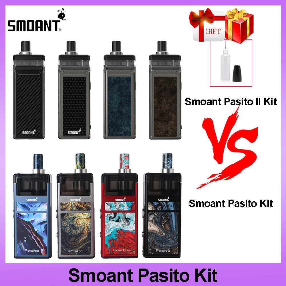 Оригинальный вейп набор Smoant Pasito II 80 Вт с аккумулятором 2500 мАч картридж 6 мл разъем