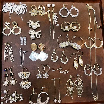

30 Paris/lot novelty fashion women alloy earring lot vintage style cool design women jewelry earring wholesale 201108-96
