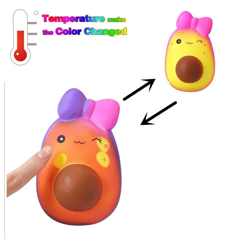 Новые Волшебные игрушки авокадо, мягкие игрушки Jumbo Squishies, меняющие цвет, медленно растущая игрушка для снятия стресса, сдавливающая игрушка, волшебная игрушка, игрушки для девочек, подарок