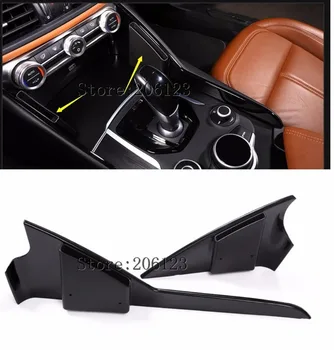 

2PCS Plastic Center Console Storage Box Phone Card Box Tray For Alfa Romeo Giulia 2017 2018 Car Accessories