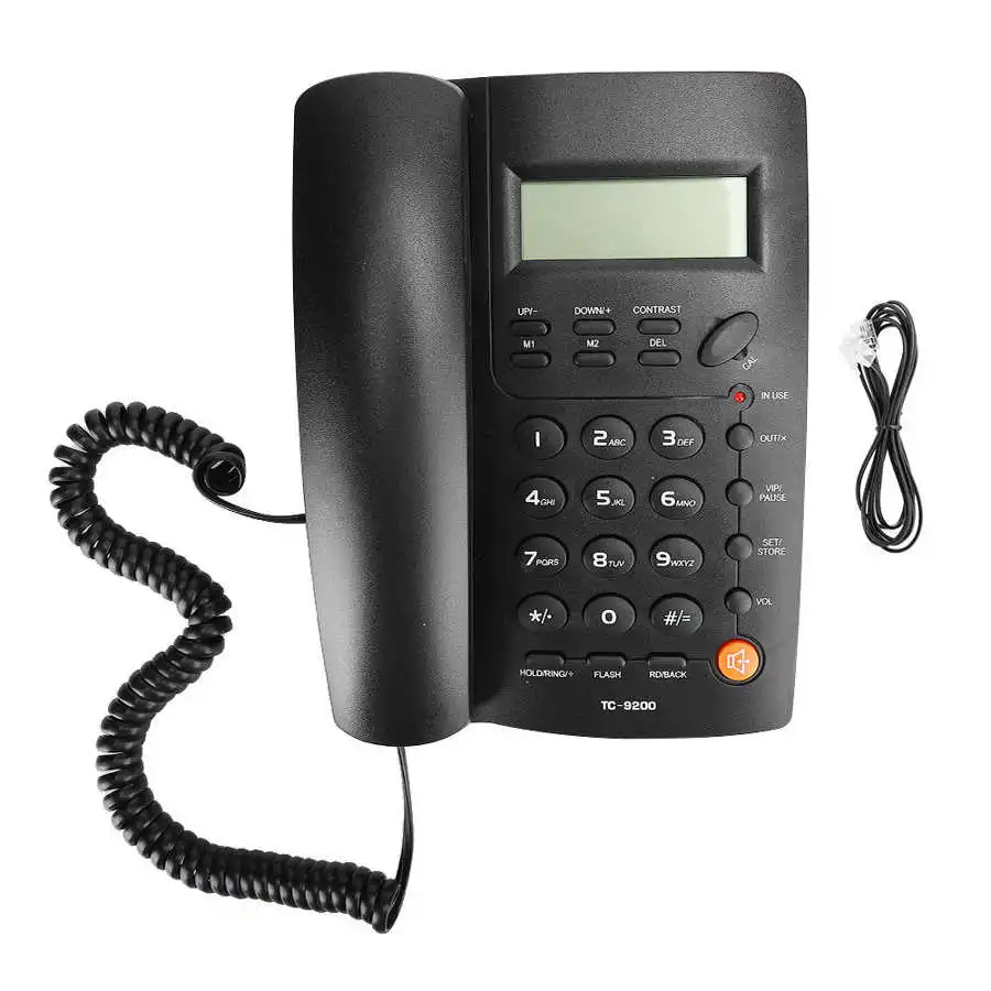 TC-9200 ABS черный телефон с идентификацией вызова без использования рук семейный