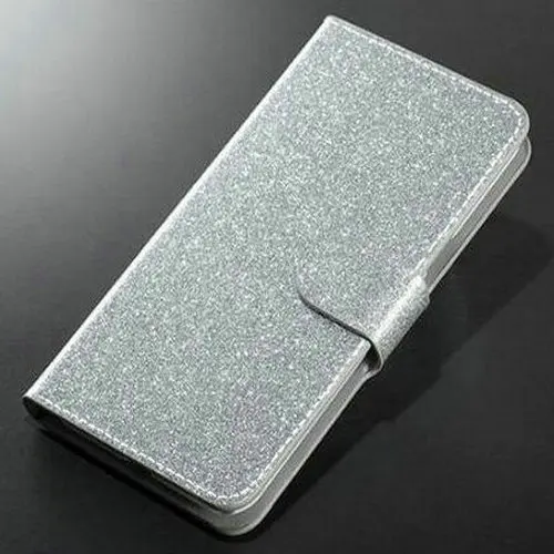 Флип-чехол для телефона Huawei Honor 9 10 Lite 10i V10 8S 8X 8A чехол-кошелек из блестящей кожи защитный держатель для карт - Цвет: Glitter Silver