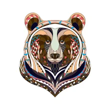 

New Colorful Dog Bear Wooden Puzzle 3D DIY A3 A4 A5 Pop Block Alien Animal Jigsaw Game 100 200 300 Gram For Kids Child Gift Box