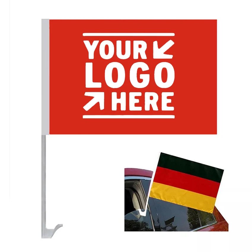 Custom Car Flags and Banners Sports Logo Polyester Printed 30*45cm 1
