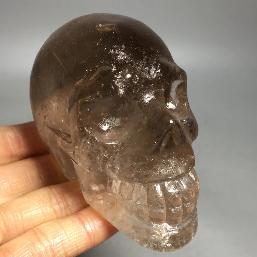 

335g High quality NATURAL smokey stone Skull quartz crystals healing