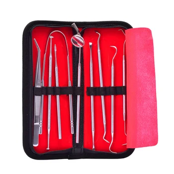 

1 Set Dental Hygiene Kit Teeth Whitening Scanner Pick Scaler Tweezers for Women