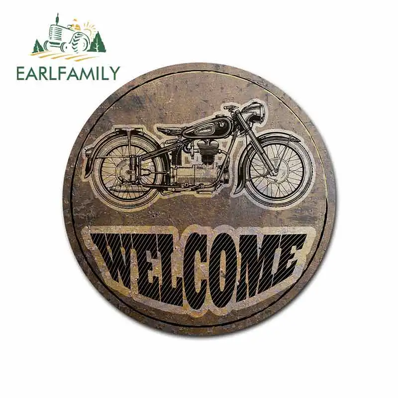 EARLFAMILY 13cm x 12.9cm for Welcome Home Sign Funny Car Stickers Vinyl Graphics JDM RV VAN Fine Decal Car Accessories Cartoon