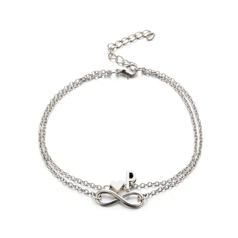 

Love 26 Letter Personality Bracelets Female Dress Accessories Couple Bracelet Anniversary Gift Fashion Hand Jewelry KL043