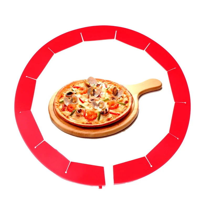 

1PC Creative Kitchen Tools Adjustable Silicone Pizza Ring Edge Protector Pizza Kitchen Baking Tools Can Make 8-11inches Pizza