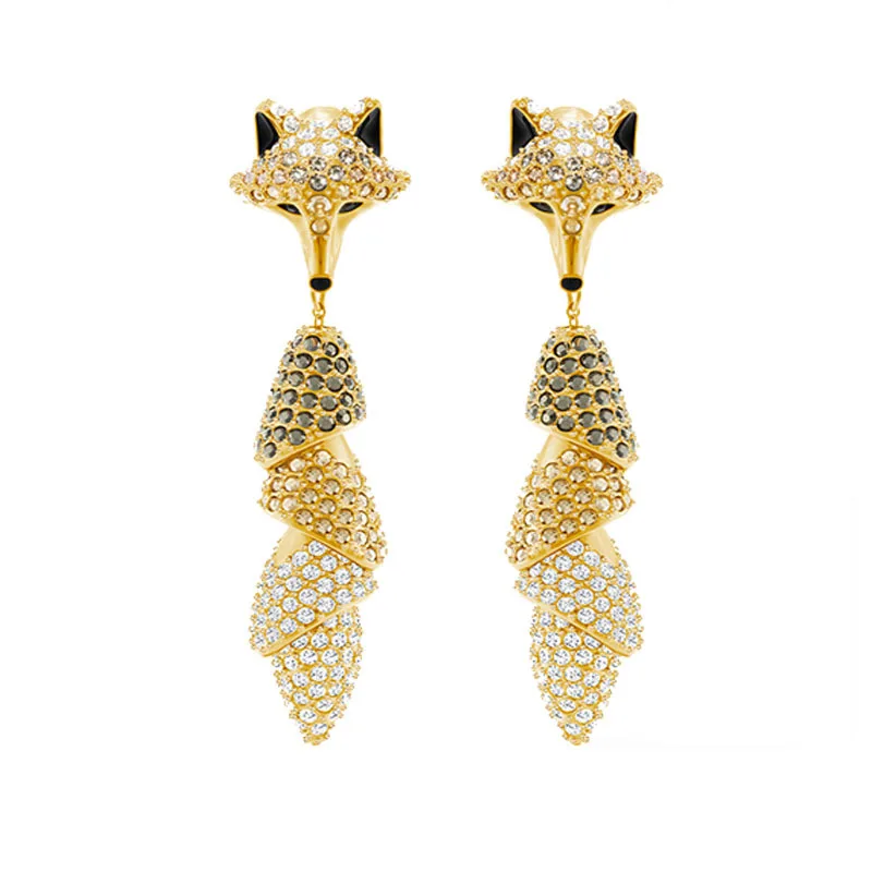 Новинка 2021 европейские серьги с кристаллами от Swarovski креативные
