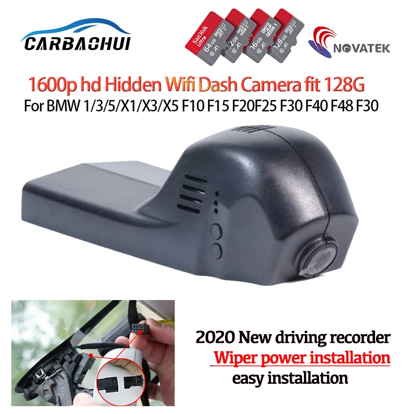 Видеорегистратор автомобильный Wi Fi FULL HD для BMW 1/3/5/X1/X3/X5 F10 F15 F20 F25 F40 F48