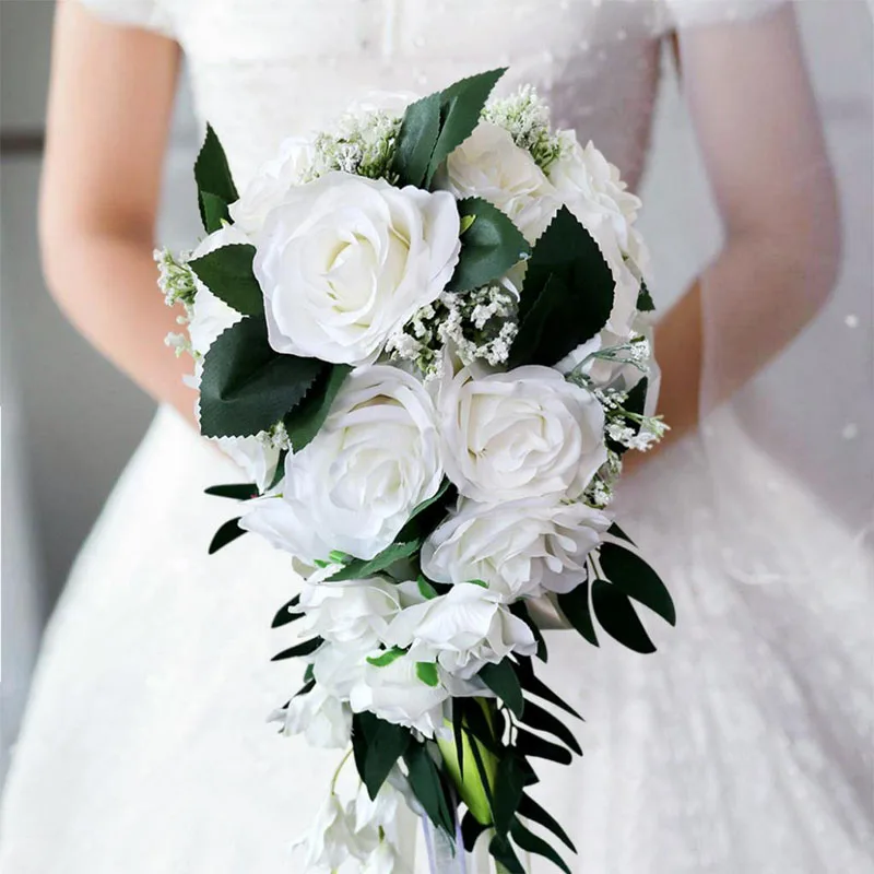 Wedding Bride Bouquet Hand Tied Flower Decoration Holiday Party Supplies European chaise longue roses wedding flowers wedding bouquets wedding flower decoration