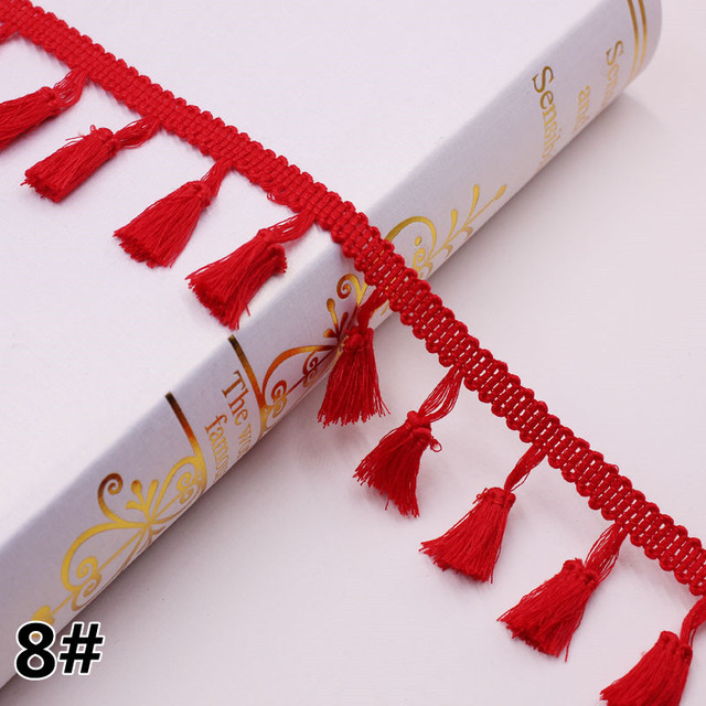 Cotton Fringe 5/10Yards 4.0cm Lace Tassel Trimming Colorful Ribbon Garment Sewing Accessory Curtain Decorative