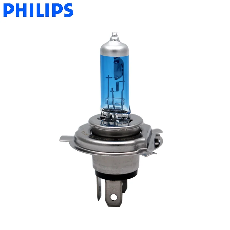 Philips H4 9003 HB2 12V 60/55W Crystal Vision 4300K белый светильник, галогенная лампа, автомобильный головной светильник, стильный вид, 12342 CVSM, пара+ 2x T10