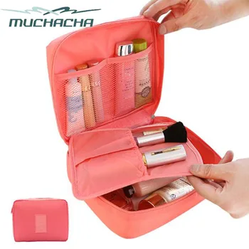 

Dropship Fashion Nylon Ripstop Cosmetic Bag Waterproof Women Travel Cosmetic Kits Makeup Pouch Organizer Lady Toiletry Bag