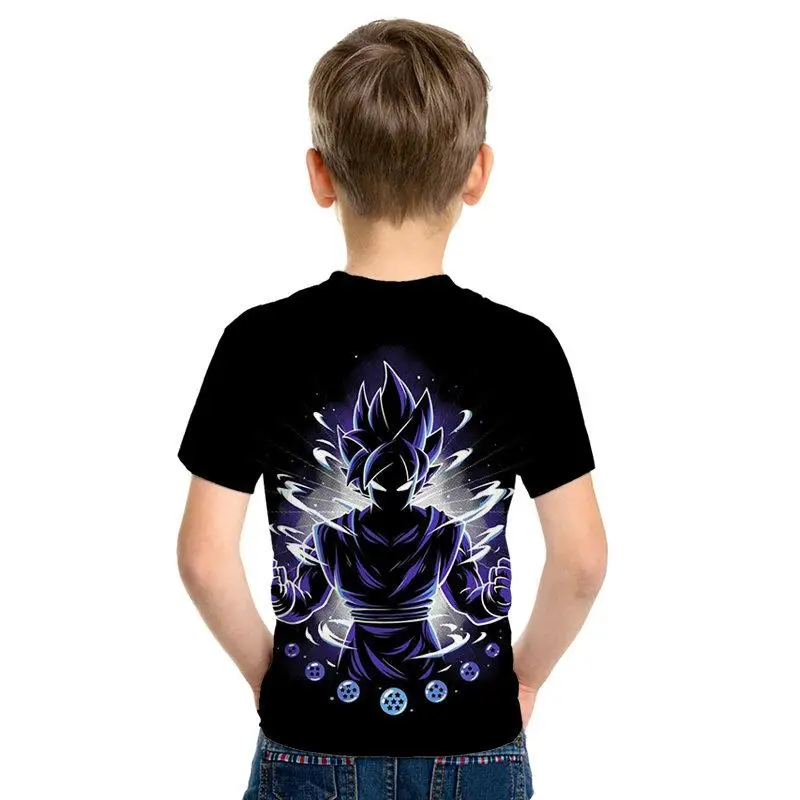 Dragon Ball Z Goku Saiyan/Shenlong patrn Dragon Ball animacin patrn nios camiseta nios Топы camiseta hombres nias camiseta