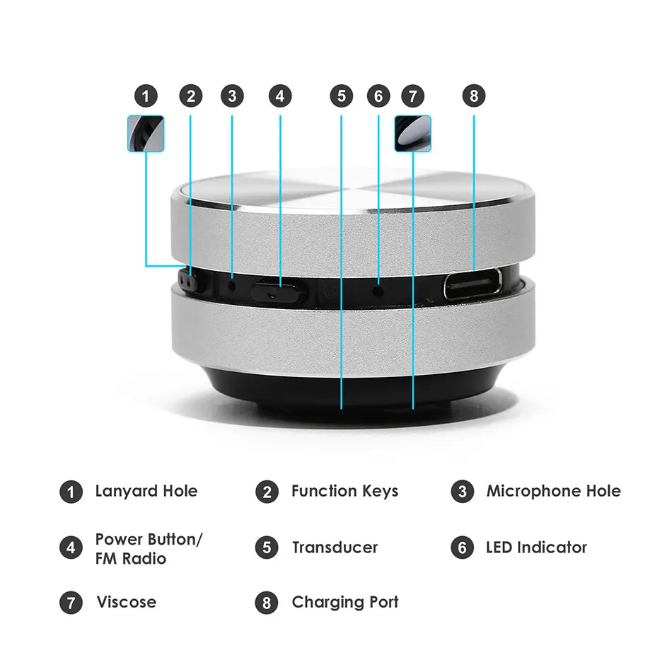 Портативная Bluetooth Колонка Magic Sound звуковая колонка с костной проводимостью