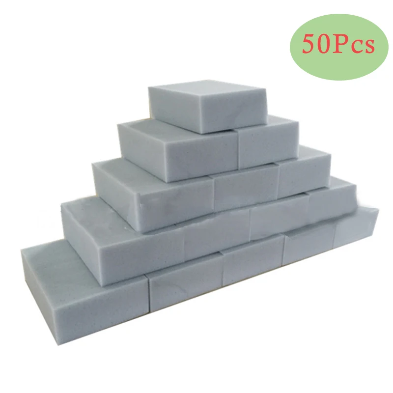 50pcs/lot Gray Magic Sponge Eraser Cleaning Multi functional Melamine Sponge 100*60*20mm Wholesale