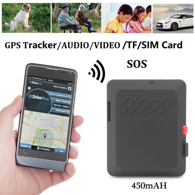 Мини GSM трекер X009 с Камера Monitor Audio Запись видео в режиме реального времени отслеживать и прослушивания фунтов локатора X009 с SOS кнопка