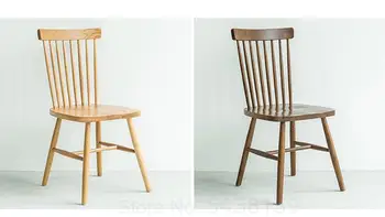

Nordic Solid Wood Windsor Chair Cafe Restaurant Table and Chair Combination Modern Simple Backrest American Dining Chair Home Ch