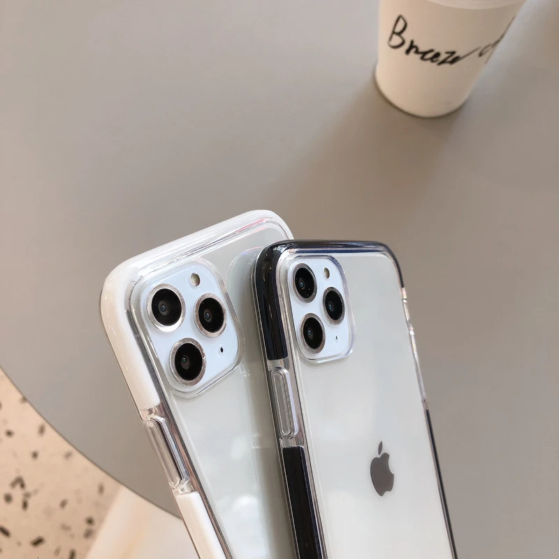 Противоударный чехол для телефона с рамкой ярких цветов iPhone SE 11 11Pro Max XR XS X 7 8 6 6S Plus