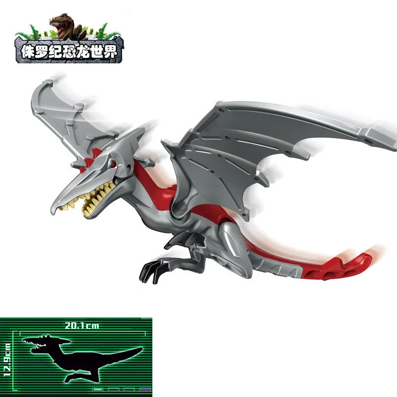 Мир Юрского периода 2 динозавр тяжелый коготь Дракон Indominus Rex T-Tex Dilophosaurus строительные блоки кирпичи игрушки для детей Рождество - Цвет: Золотой