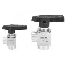 Шаровой клапан 304 из нержавеющей стали британская Внутренняя Трубная Цилиндрическая резьба правый угловой шаровой кран для воды масло Газ ручной клапан