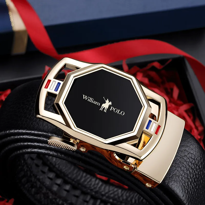 Cinturones de tendencia para hombre, cinturones de cuero personalizados coreanos con hebilla automática jóvenes - AliExpress Accesorios para la ropa