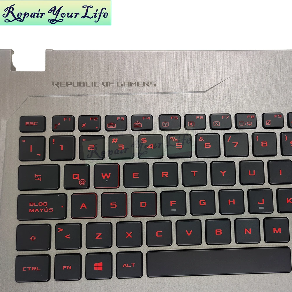 Palmrest C Ŀִ ο LA ƾ Ű Asus ROG Strix GL502V GL502VMK PO/ Ʈ Ű Ʈ
