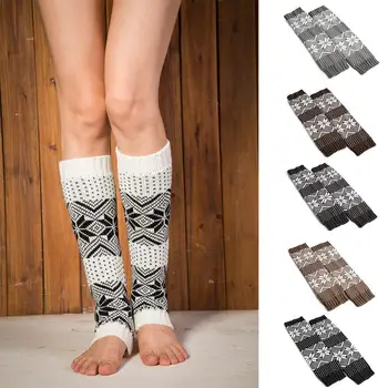 

Women Fashion Christmas Snowflake Patchwork Winter Warm Leg Socks Casual
