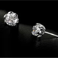 Moonso, настоящее Стерлинговое Серебро, серьги-гвоздики, настоящие 925 сережки Brincos, Новые Модные женские ювелирные изделия E404