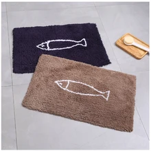 1 шт. маленькая рыбка абсорбент для кухни полоса напольный коврик из хлопка Противоскользящий маслостойкий ковер креативный входной коврик мультяшная нога коврик