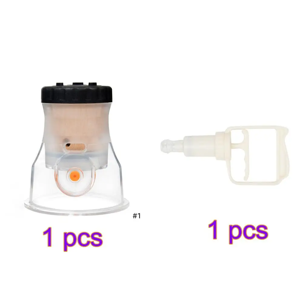 Type01 add Air pump Chinese Medicine Moxibustion Acupuncture Points Cupping Burning Moxa Chinese Cupping Heating Therapy Anti-broken Vacuum Can - Цвет: Type01 add Air pump