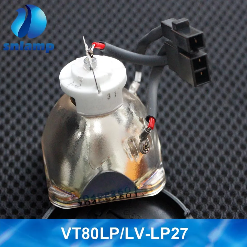 Оригинальный VT80LP LV-LP27 прожекторная лампа для NEC VT48 VT48G VT49 VT57 VT58 VT59 Canon LV-X6 LV-X7