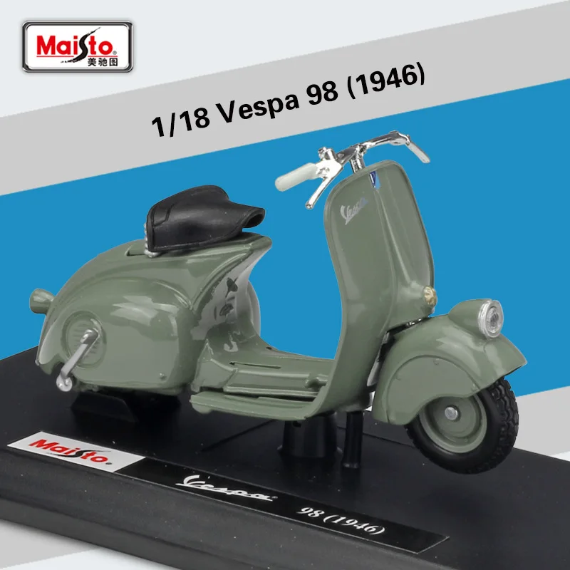 1:18 Maisto скутеры vespa мотоцикл металлическая литая модель мотоцикл коллекционные вещи - Цвет: 2
