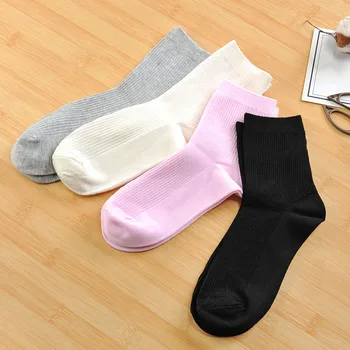 

Spring Socks WOMEN'S Black Bamboo Fabric WOMEN'S Socks Tube Socks Deodorizing Socks Short Sweat Absorbing WOMEN'S Socks Socks