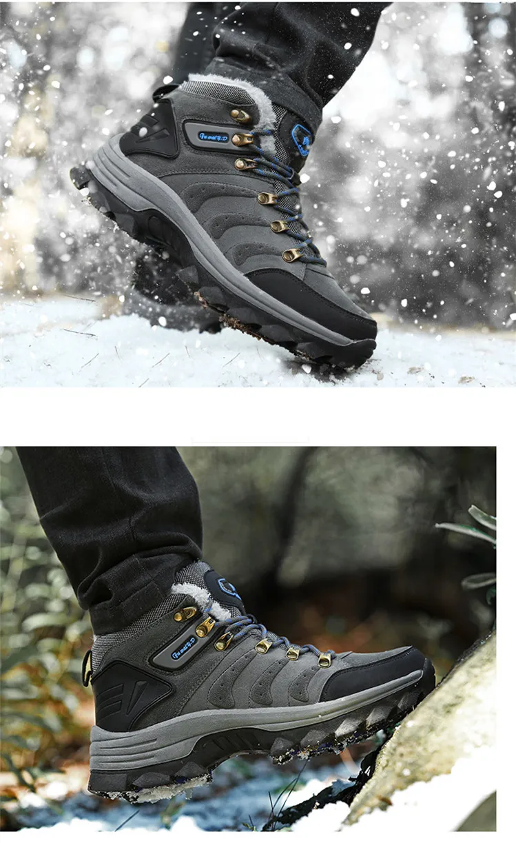 Winter Men Women Hiking Shoes Outdoor Walking Jogging Trekking Snow Boots Mountain Climbing Sport Sneakers Athletic Waterproof